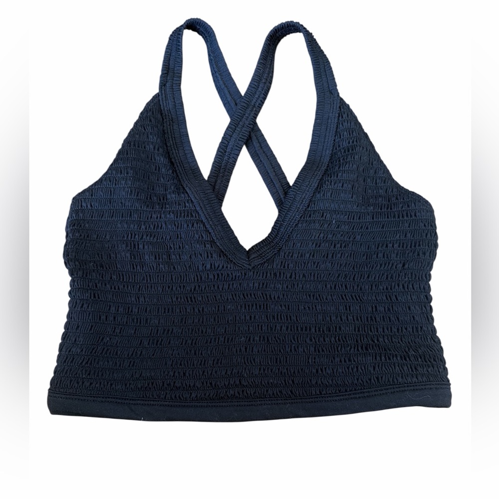 Free people movement black Textured Women's Bralette crop top medium